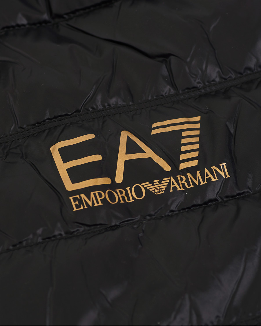 Homme | Manteaux Et Vestes | EA7 | Train Core Light Down Hoodie Jacket Black/Gold