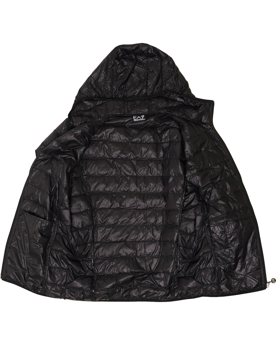Homme | Manteaux Et Vestes | EA7 | Train Core Light Down Hoodie Jacket Black/Gold