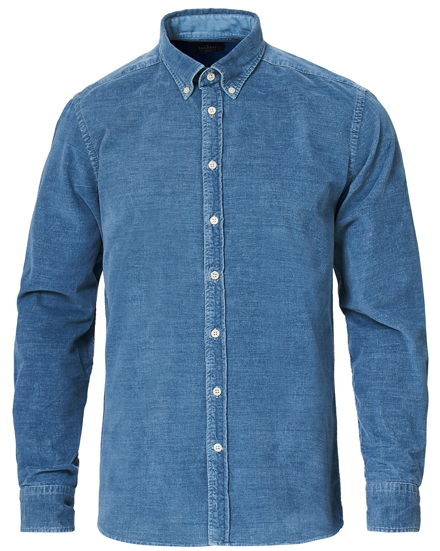 Homme | Chemises | Hackett | Indigo Baby Cord Shirt Indigo
