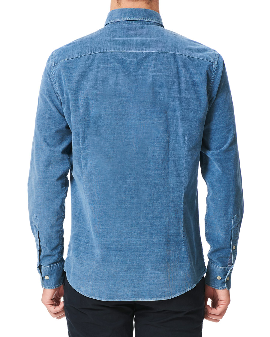 Homme | Chemises | Hackett | Indigo Baby Cord Shirt Indigo
