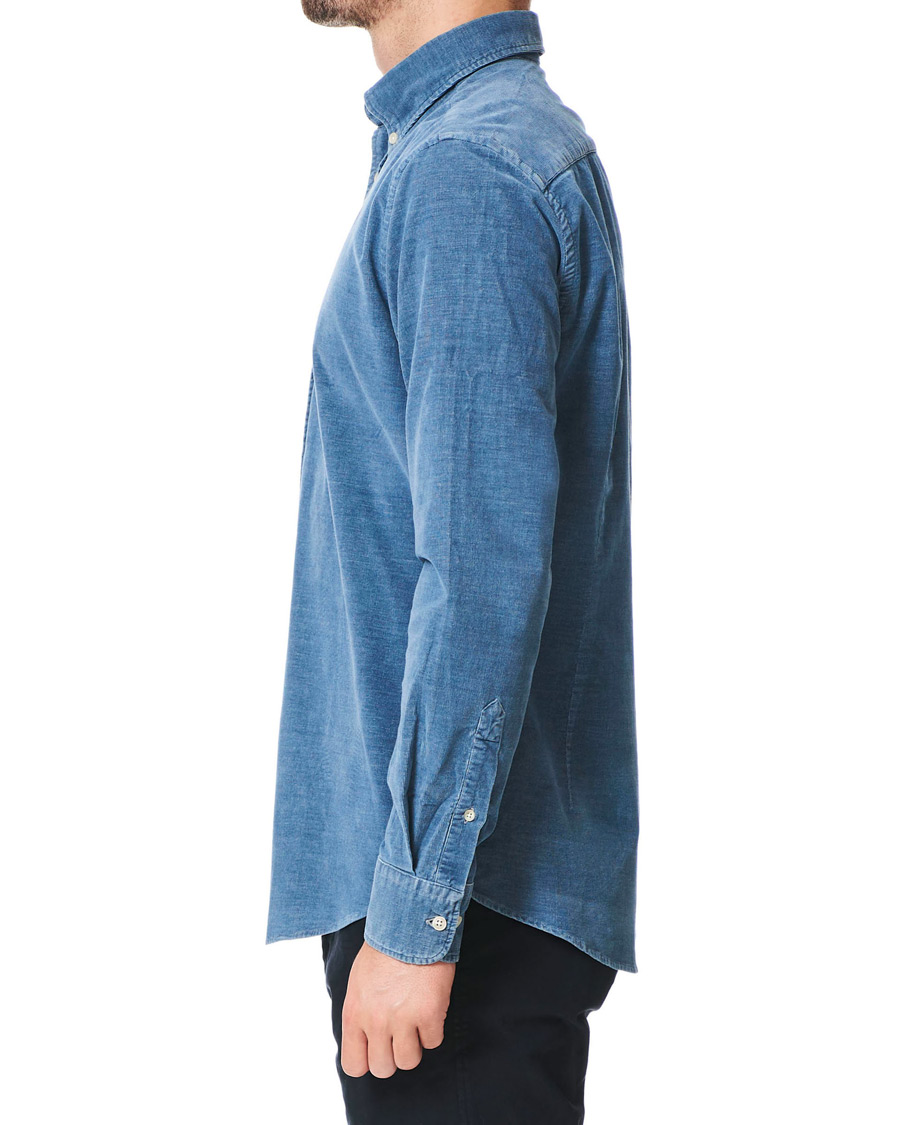 Homme | Chemises | Hackett | Indigo Baby Cord Shirt Indigo