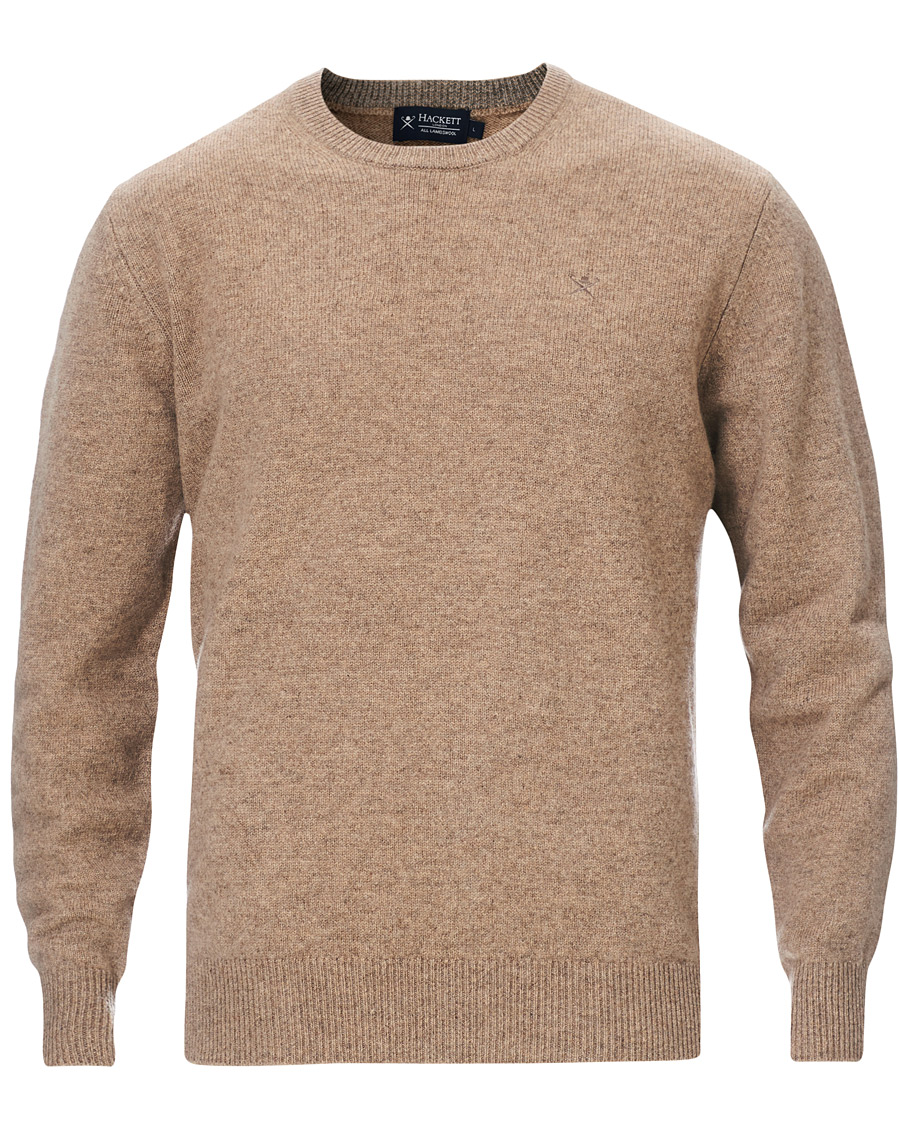 Homme | Pulls Et Tricots | Hackett | Lambswool Crew Neck Mushroom
