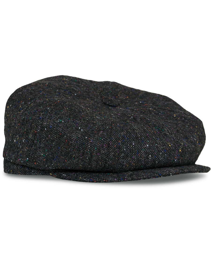 Homme | Lock & Co Hatters Tremelo Donegal Tweed Cap Dark Grey | Lock & Co Hatters | Tremelo Donegal Tweed Cap Dark Grey
