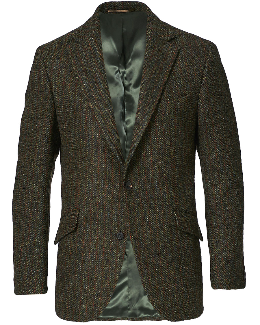 Heren | Blazers | Walker Slater | Edward Harris Tweed Herringbone Blazer Green