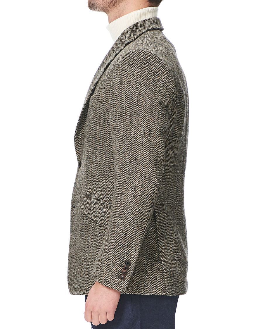 Homme | Blazers | Walker Slater | Edward Harris Tweed Herringbone Blazer Charcoal