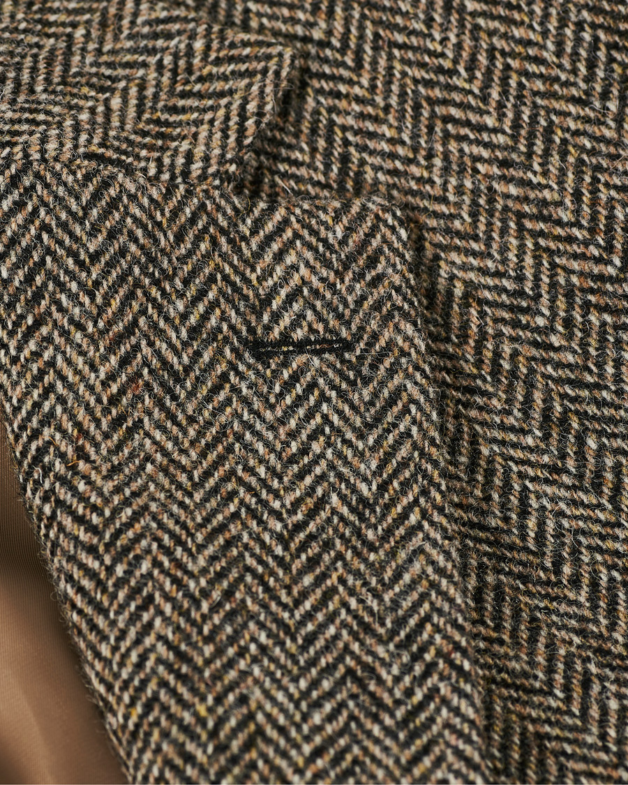 Homme | Blazers | Walker Slater | Edward Harris Tweed Herringbone Blazer Charcoal