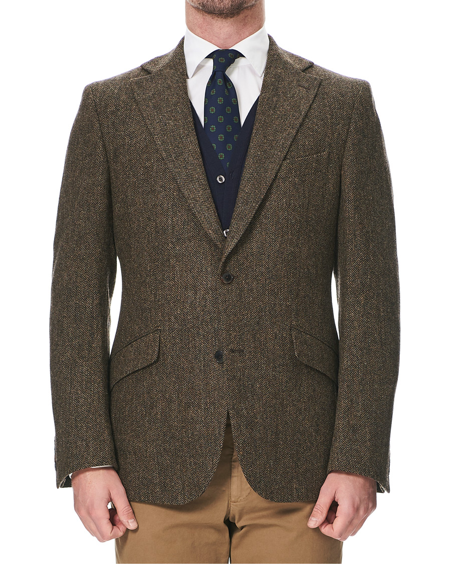 Homme | Blazers | Walker Slater | Edward Tweed Herringbone Blazer Brown