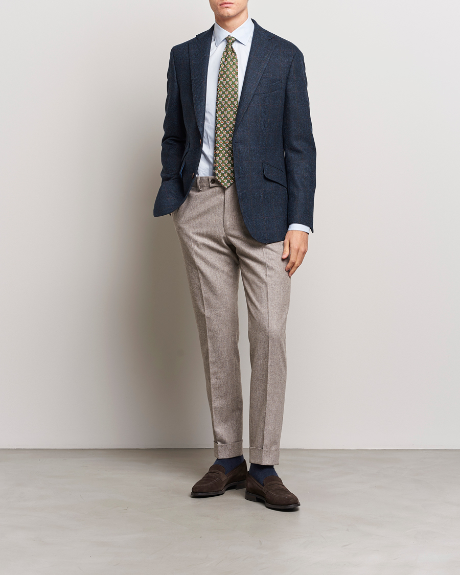 Heren | Blazers | Walker Slater | Edward Lambswool Windowpane Blazer Navy