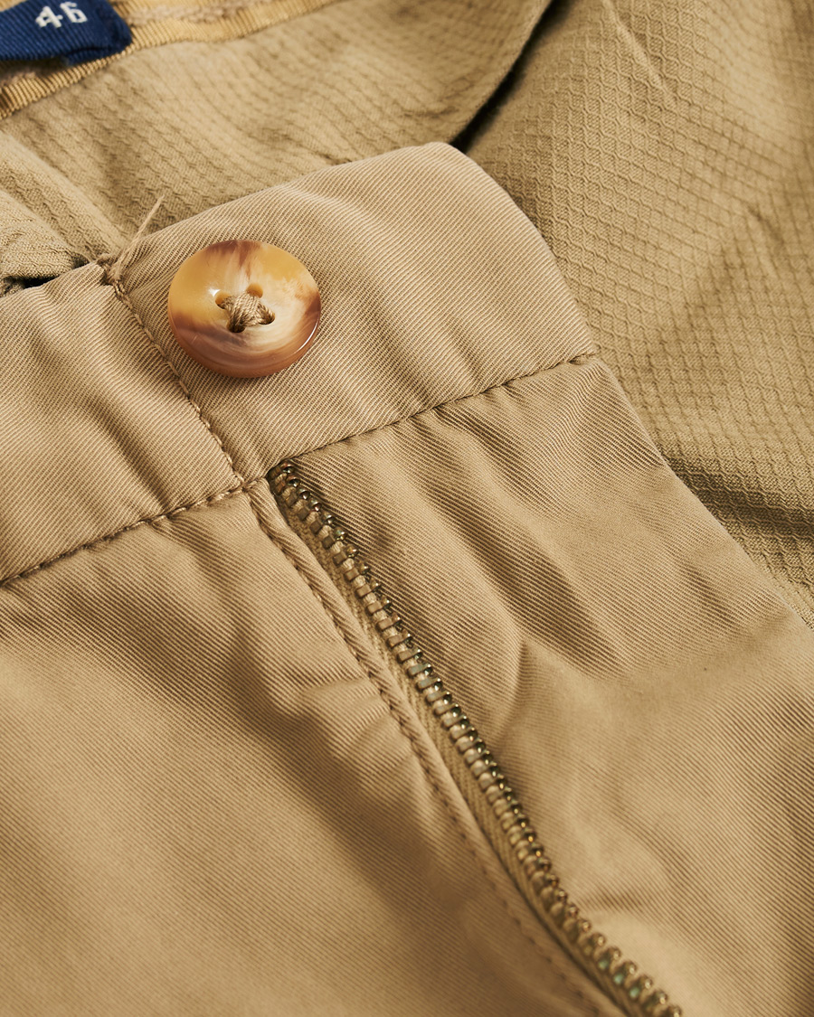Heren | Korte broek | Incotex | Cotton Chino Shorts Beige
