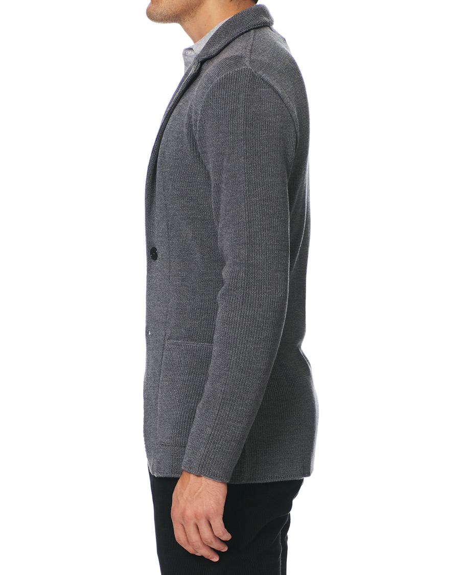 Heren | Blazers | Lardini | Knitted Wool Blazer Grey