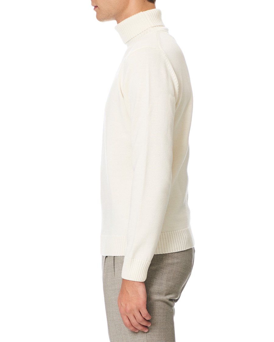 Homme | Pulls Et Tricots | Stenströms | Heavy Knitted Merino Rollneck Cream