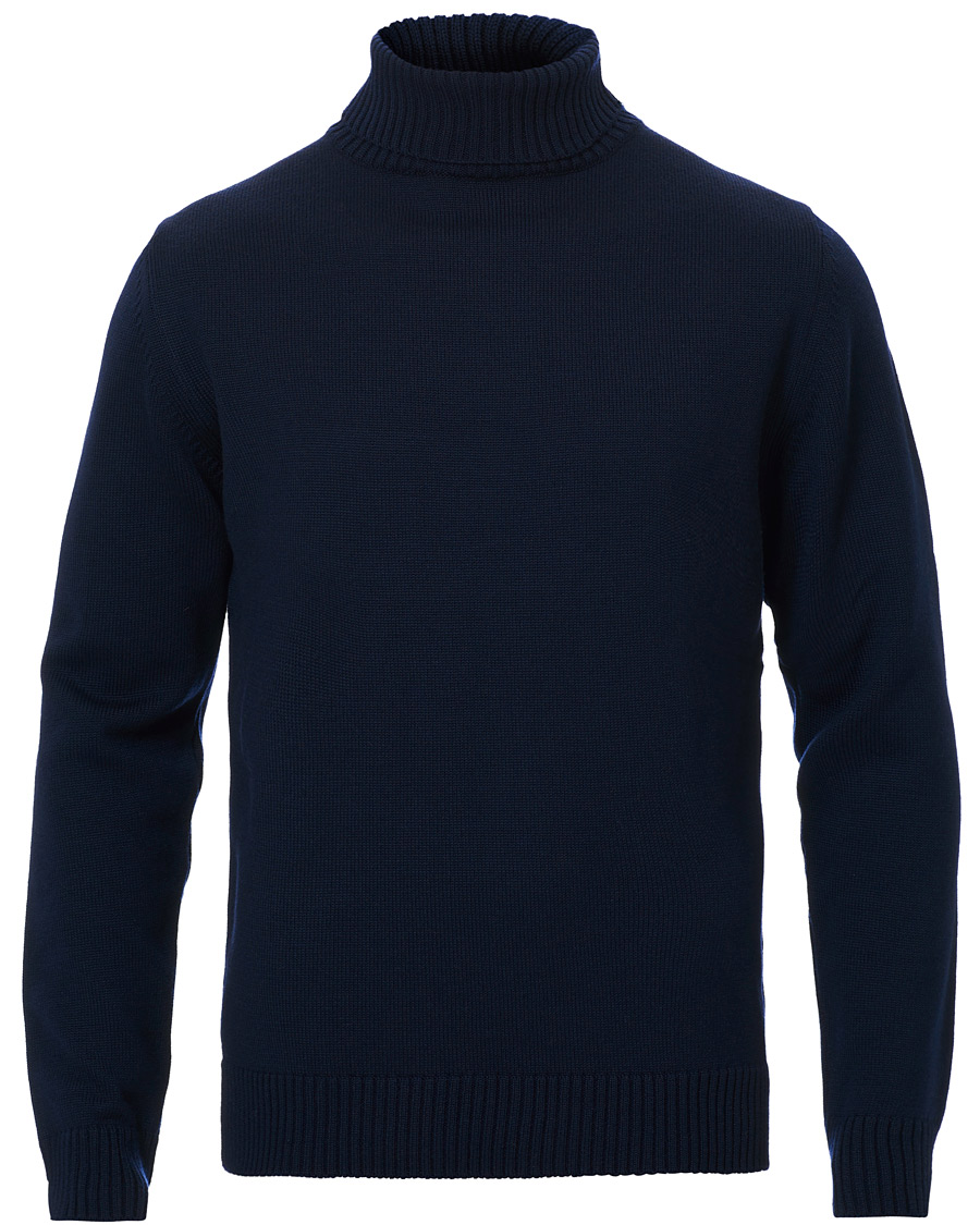 Homme | Pulls Et Tricots | Stenströms | Heavy Knitted Merino Rollneck Navy