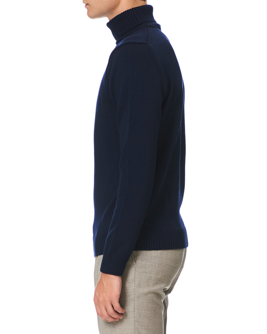 Homme | Pulls Et Tricots | Stenströms | Heavy Knitted Merino Rollneck Navy