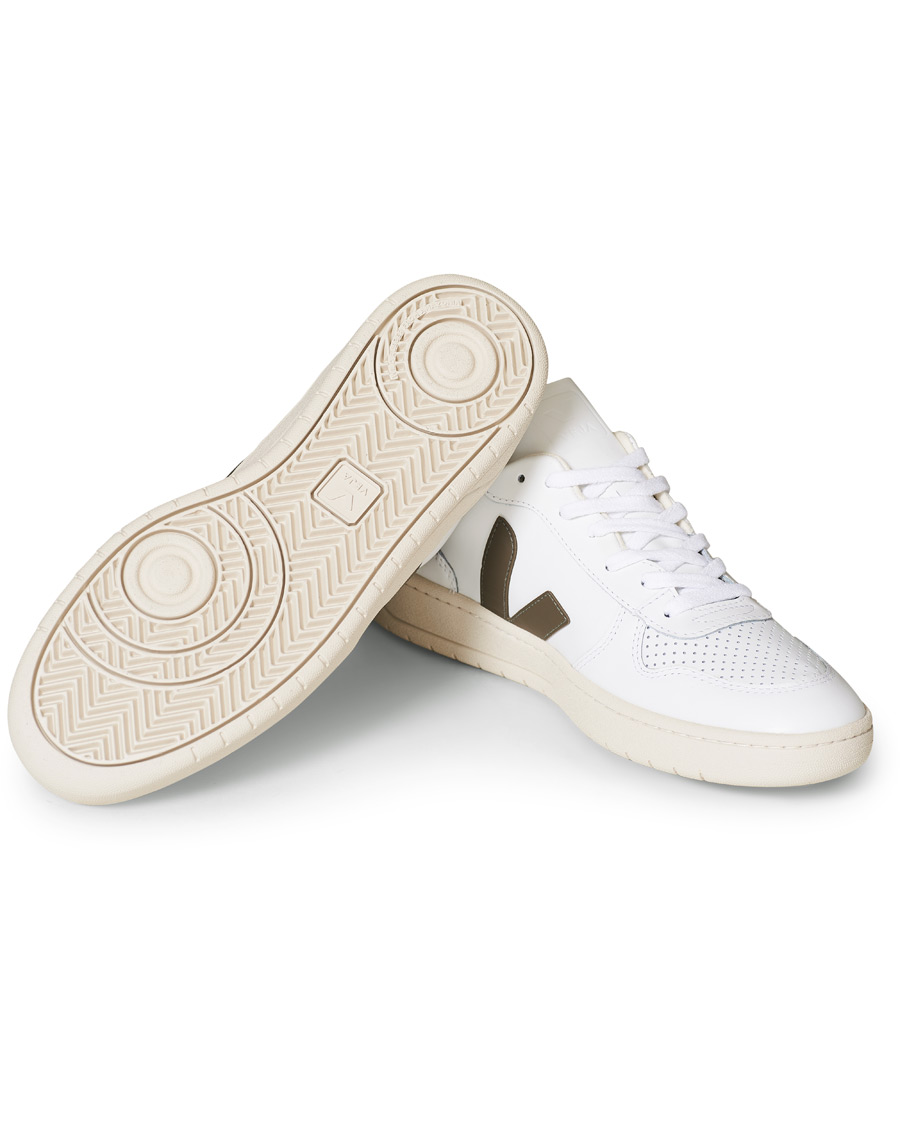 Homme | Veja V-10 Leather Sneaker Extra White/Kaki Indigo | Veja | V-10 Leather Sneaker Extra White/Kaki Indigo