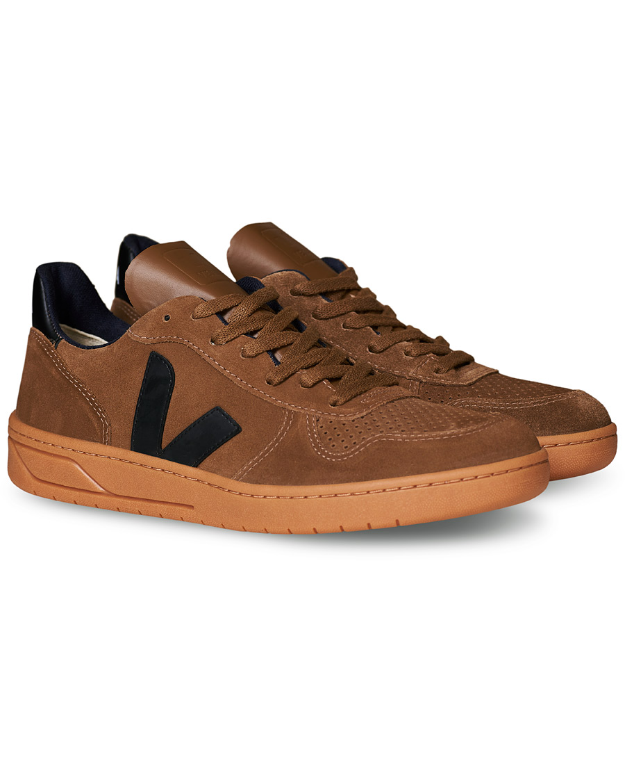 Homme | Veja V-10 Suede Sneaker Brown/Black | Veja | V-10 Suede Sneaker Brown/Black