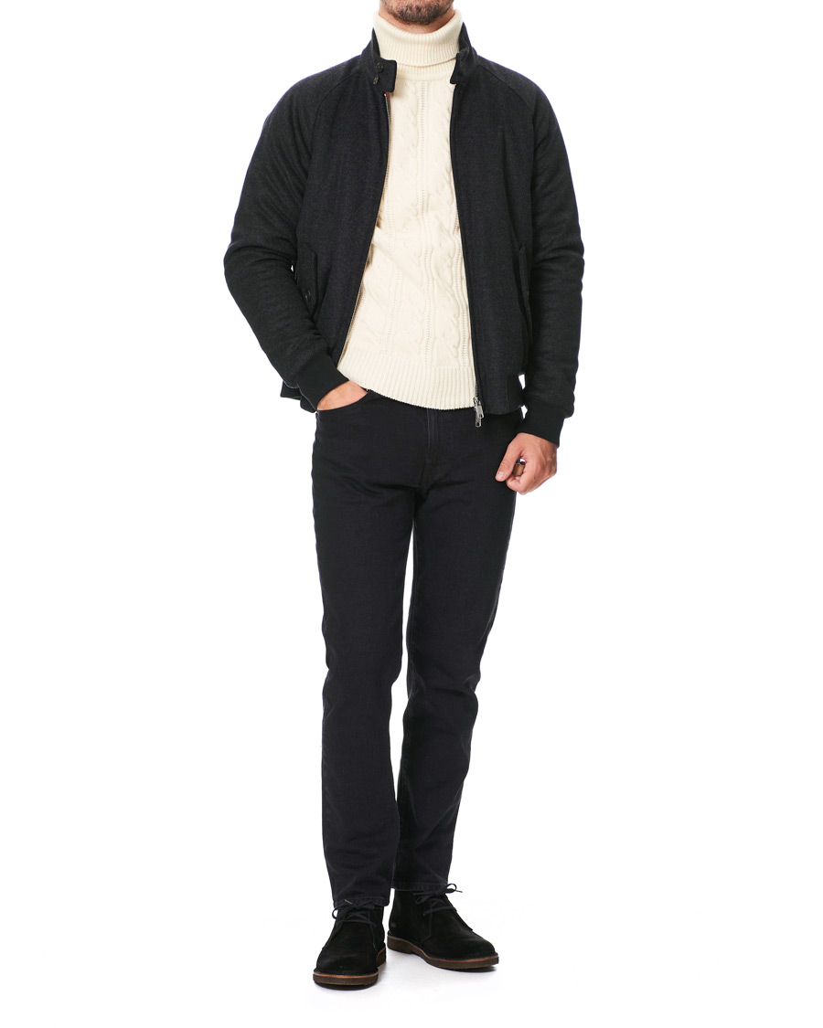 Homme | Manteaux Et Vestes | Baracuta | G9 Padded Melton Wool Harrington Jacket Charcoal