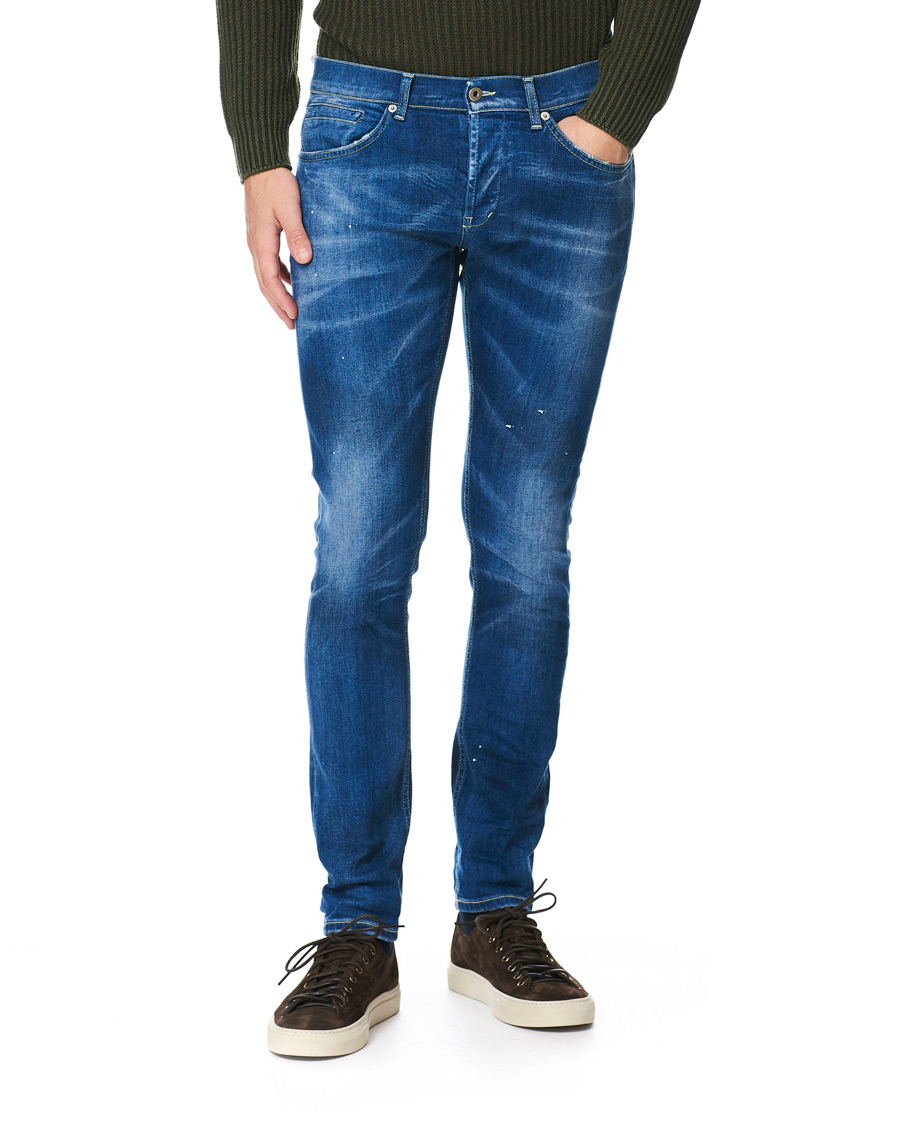 Heren | Jeans | Dondup | George Color Splash Jeans Blue