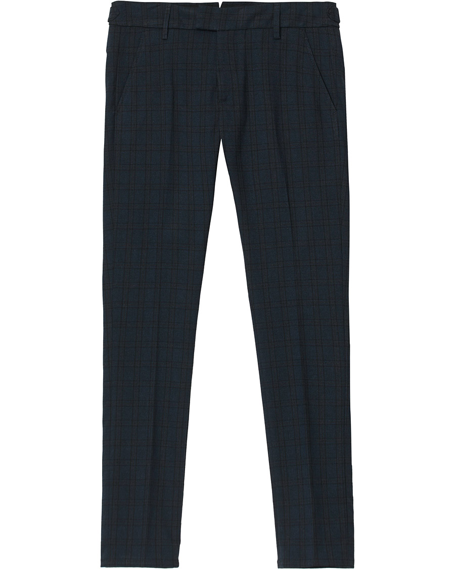 Homme | Pantalons | Dondup | Carl Side Adjusted Trousers Blue Check