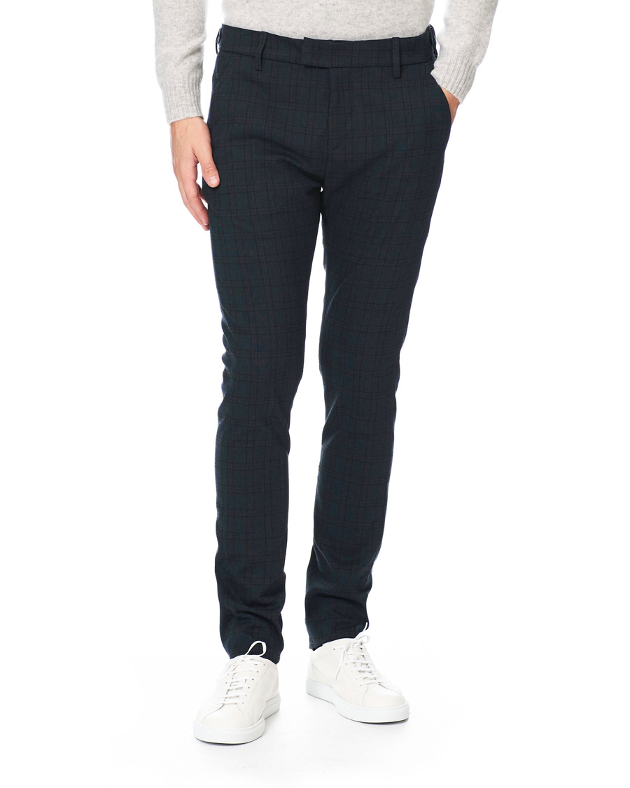 Homme | Pantalons | Dondup | Carl Side Adjusted Trousers Blue Check
