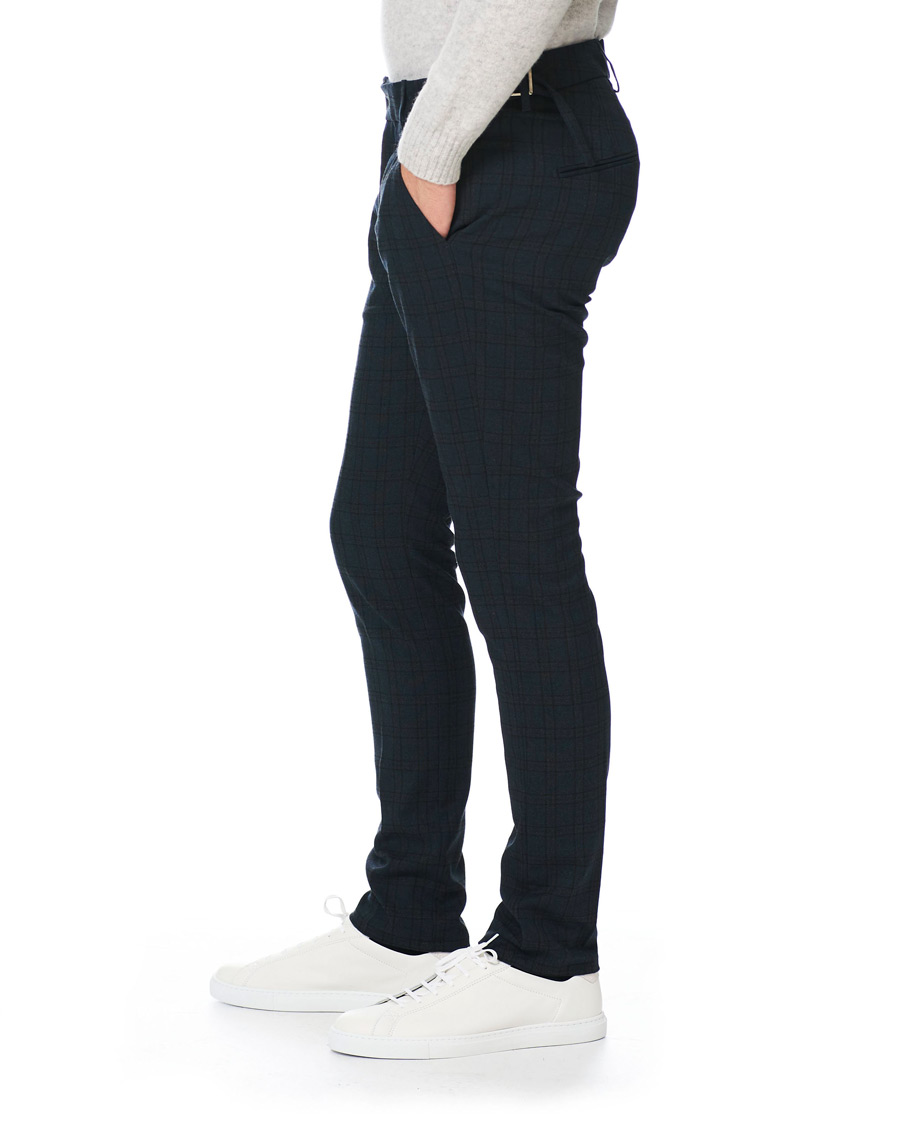 Homme | Pantalons | Dondup | Carl Side Adjusted Trousers Blue Check