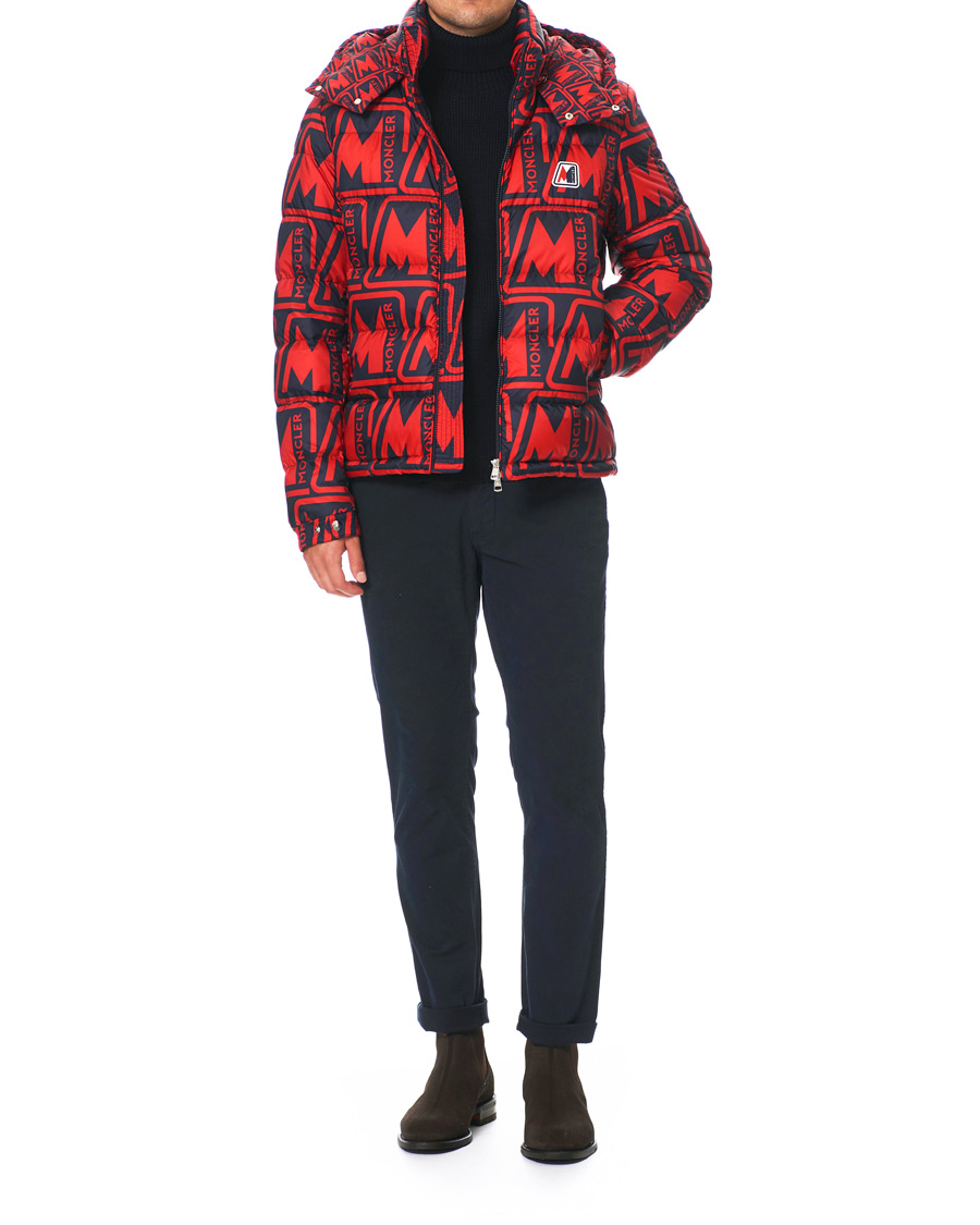 Heren | Jassen | Moncler | Frioland Hooded Down Jacket Red/Multi