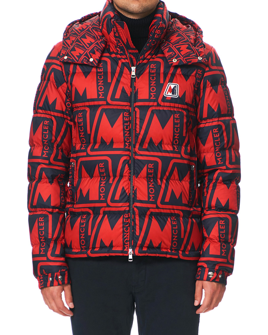 Heren | Jassen | Moncler | Frioland Hooded Down Jacket Red/Multi