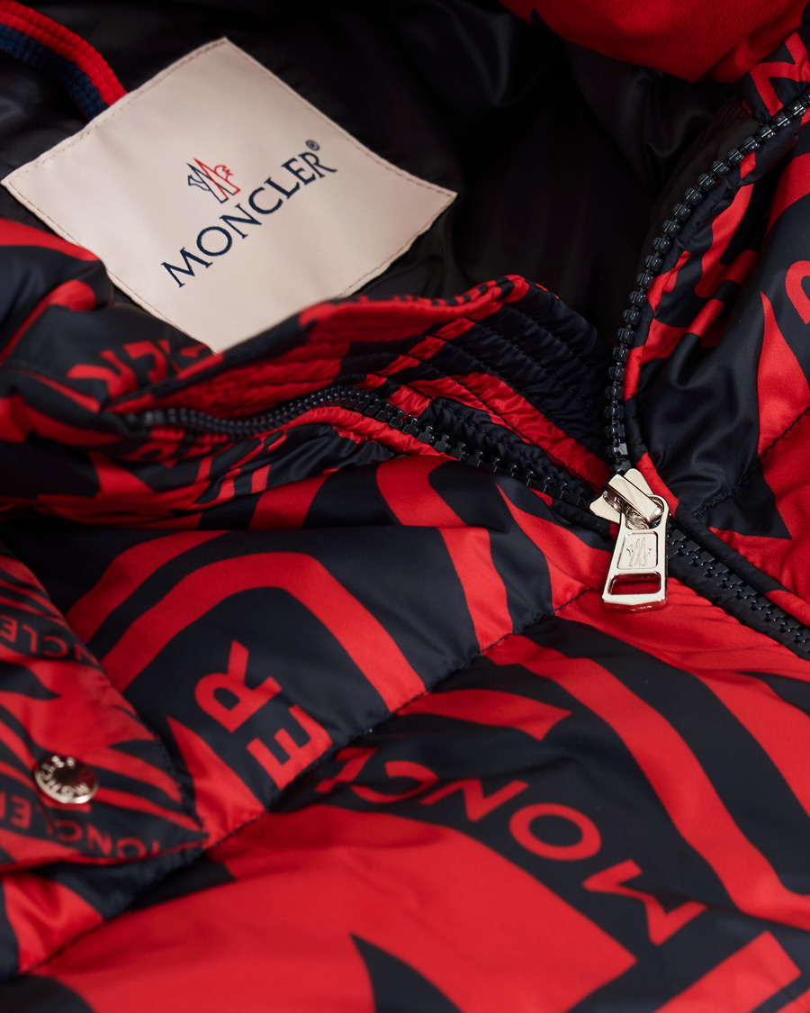 Heren | Jassen | Moncler | Frioland Hooded Down Jacket Red/Multi
