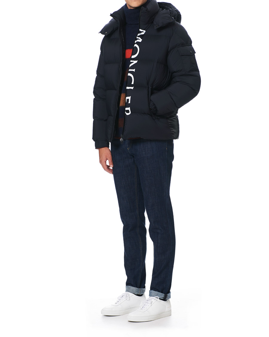 Heren | Jassen | Moncler | Maures Logo Down Jacket Navy