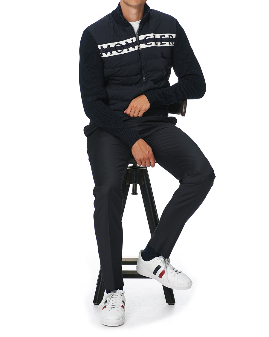 Heren | Moncler New Monaco Stripe Sneaker White | Moncler | New Monaco Stripe Sneaker White