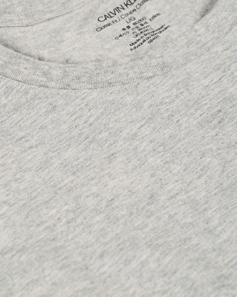 Heren | T-shirts | Calvin Klein | Cotton Crew Neck Tee 3-Pack Black/White/Grey