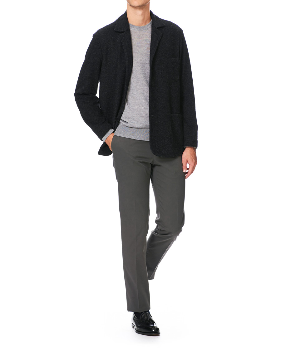Homme | Chemises | Harris Wharf London | Twill Terry Overshirt Anthracite
