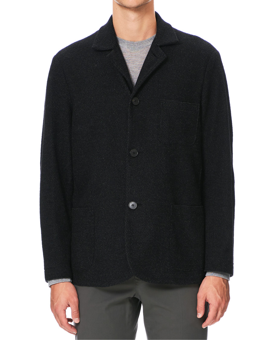 Homme | Chemises | Harris Wharf London | Twill Terry Overshirt Anthracite