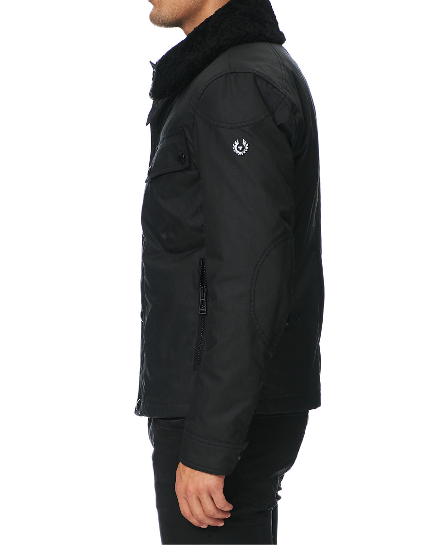 Homme | Manteaux Et Vestes | Belstaff | Patrol Waxed Sherling Jacket Black