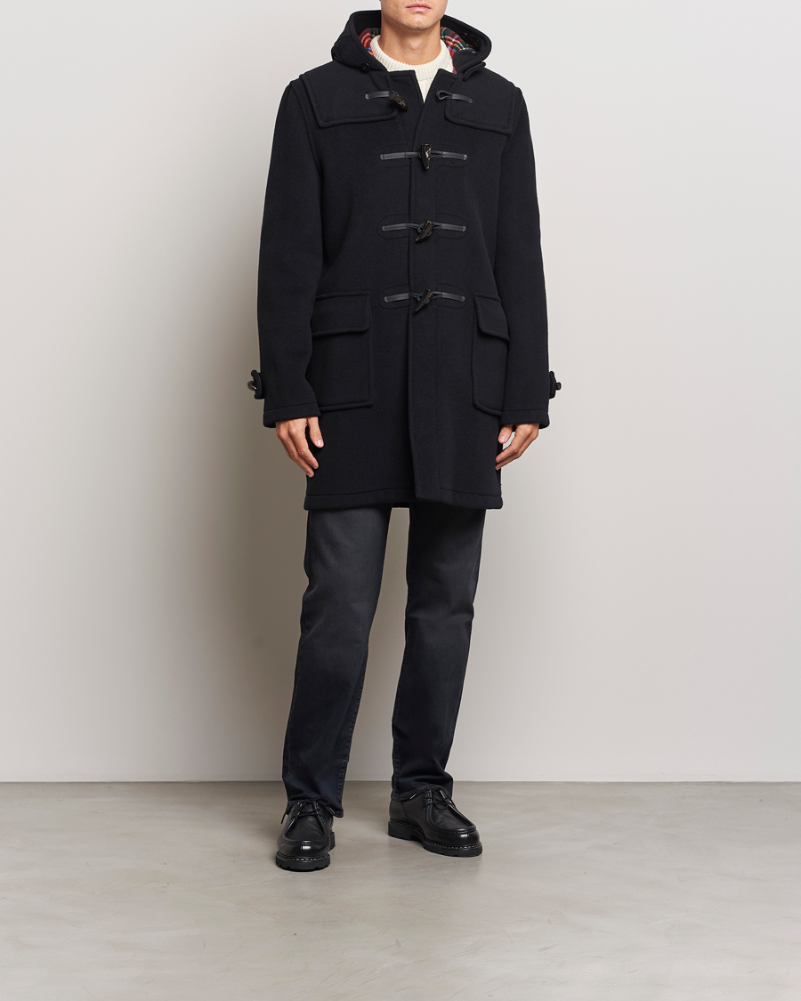 Homme | Manteaux Et Vestes | Gloverall | Morris Duffle Coat Black/Royal Stewart