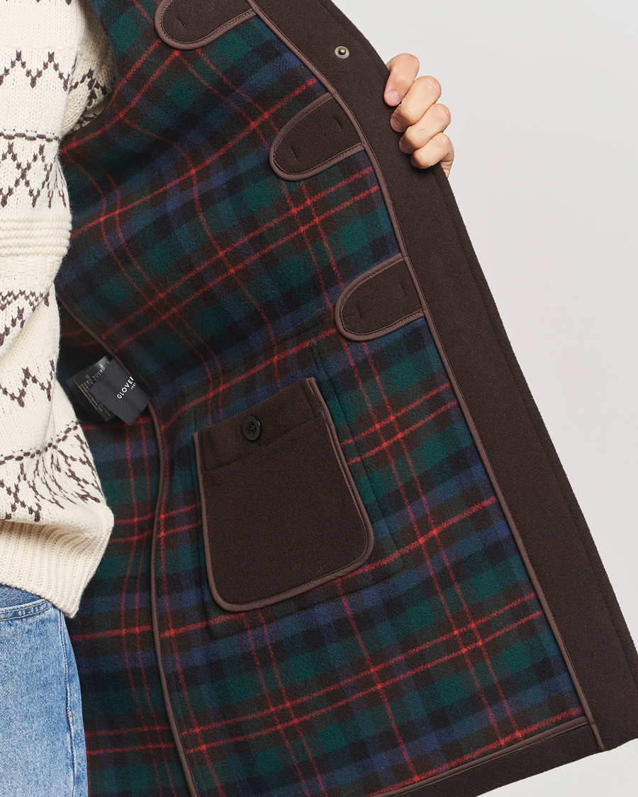 Heren | Jassen | Gloverall | Morris Duffle Coat Brown/Tartan