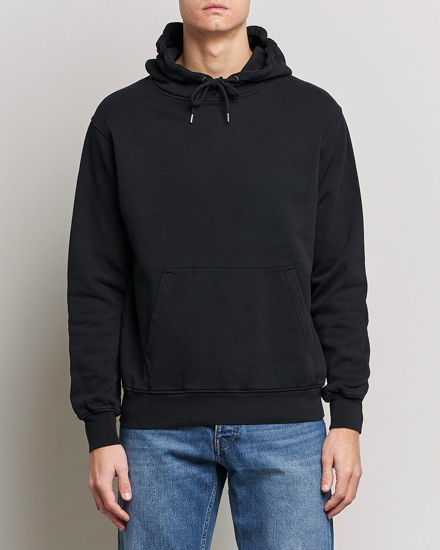 Heren | Truien | Colorful Standard | Classic Organic Hood Deep Black