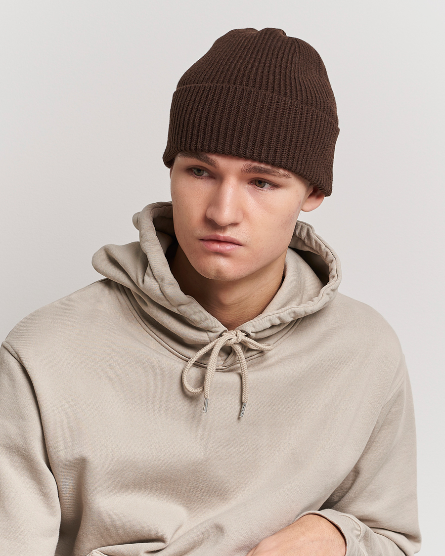 Homme | Colorful Standard Merino Wool Beanie Coffee Brown | Colorful Standard | Merino Wool Beanie Coffee Brown