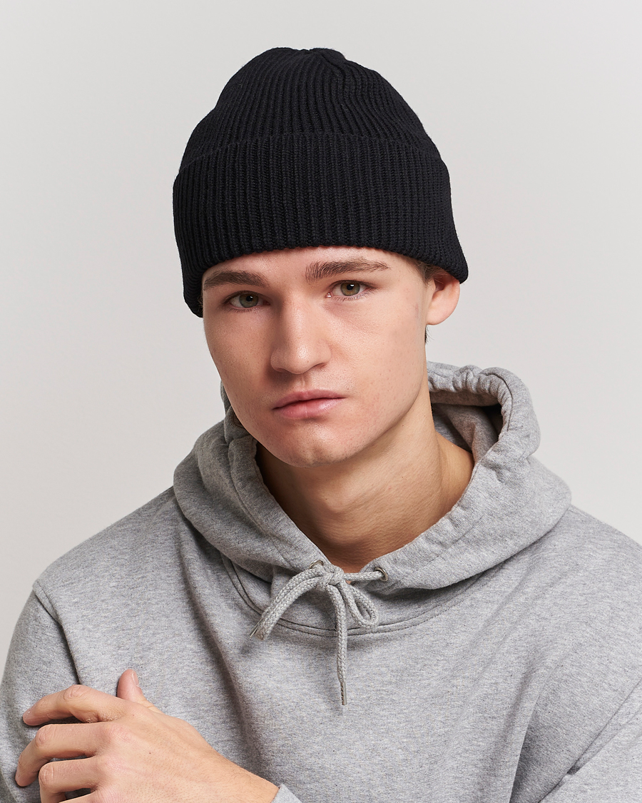 Heren | Mutsen | Colorful Standard | Merino Wool Beanie Deep Black