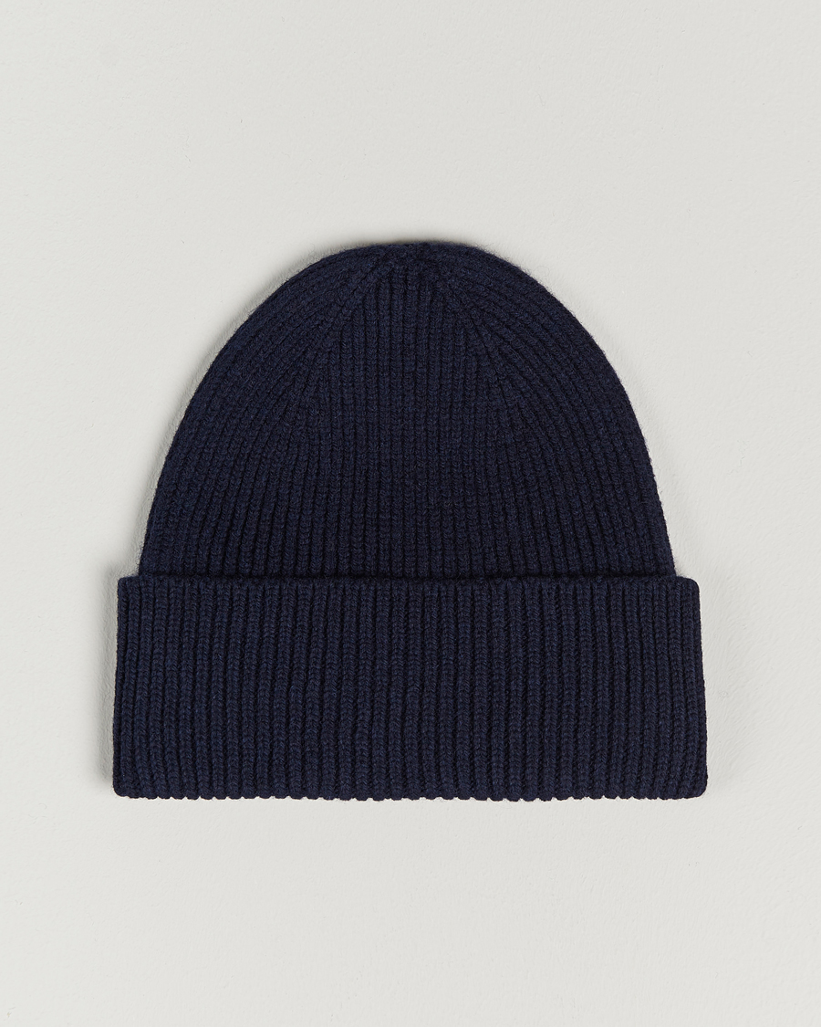 Homme | Bonnets | Colorful Standard | Merino Wool Beanie Navy Blue