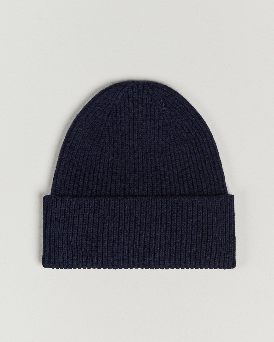Homme | Bonnets | Colorful Standard | Merino Wool Beanie Navy Blue