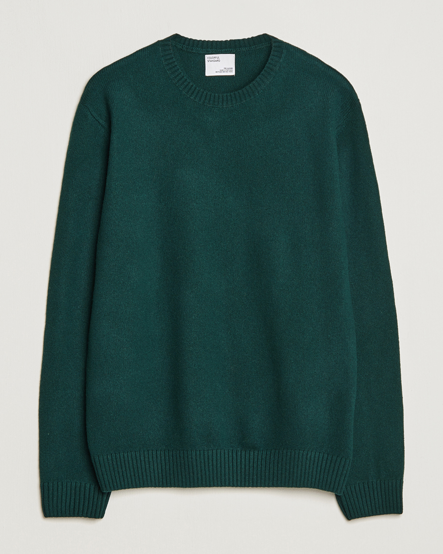 Homme | Pulls Et Tricots | Colorful Standard | Classic Merino Wool Crew Neck Emerald Green