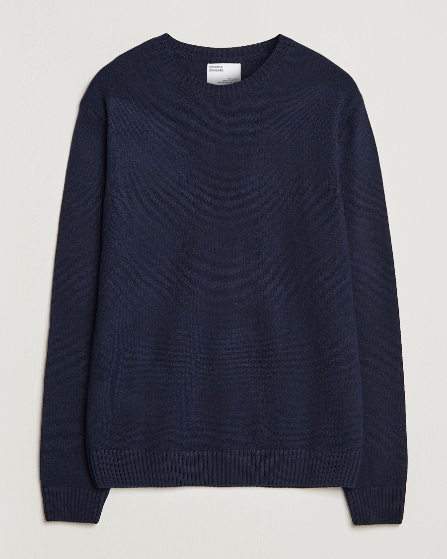 Heren | Truien | Colorful Standard | Classic Merino Wool Crew Neck Navy Blue