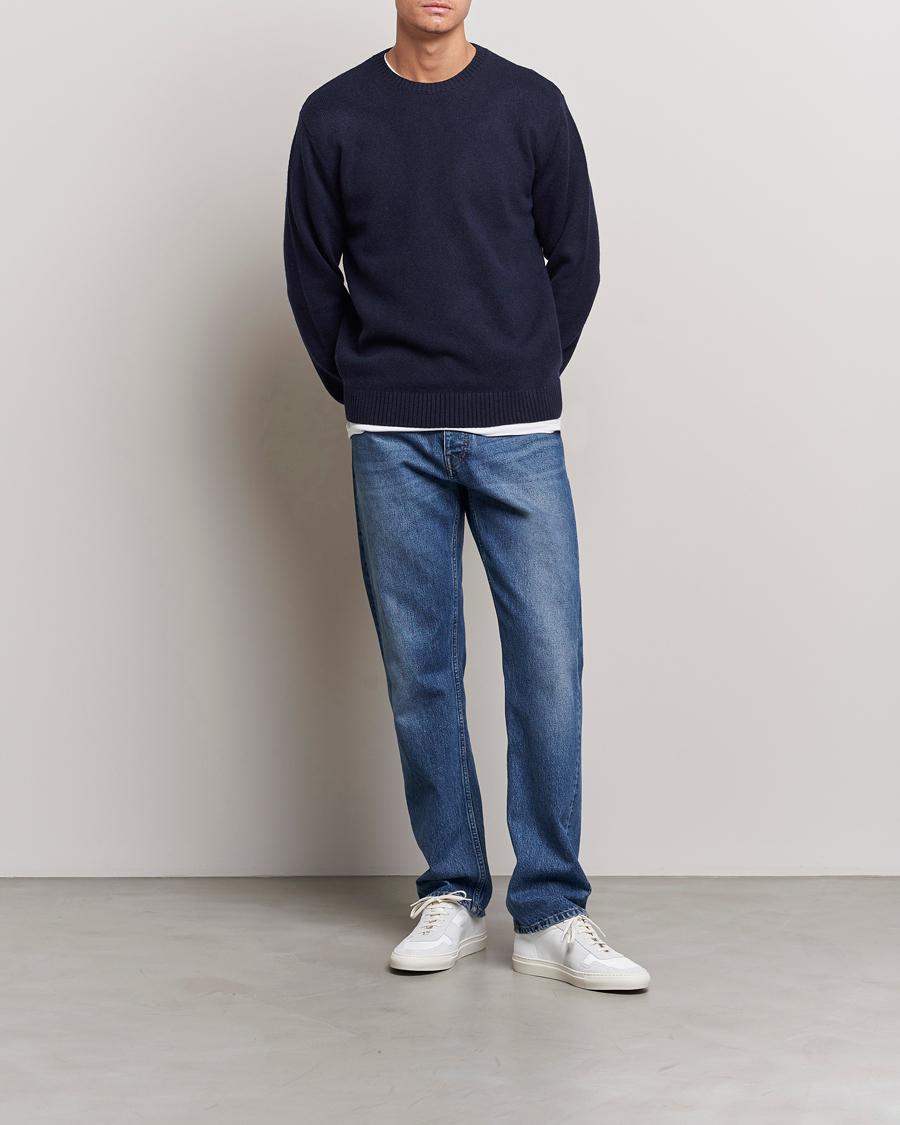 Heren | Truien | Colorful Standard | Classic Merino Wool Crew Neck Navy Blue