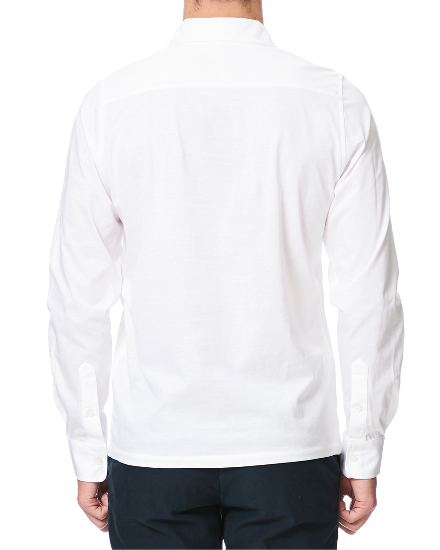 Homme | Chemises | Stenströms | Cotton Popover Poloshirt White