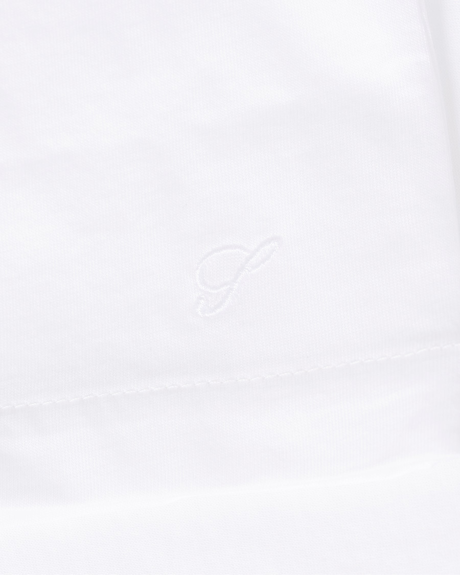 Homme | Chemises | Stenströms | Cotton Popover Poloshirt White