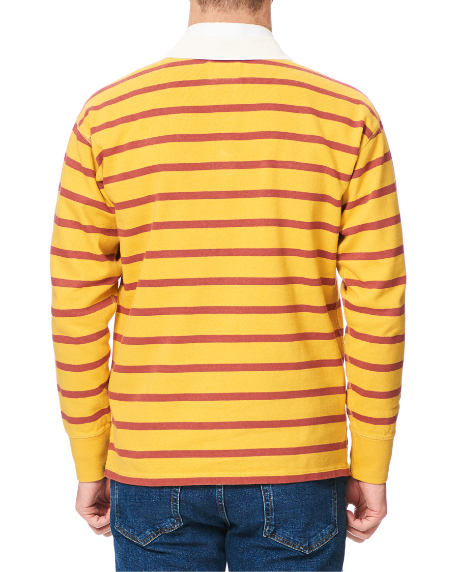 Homme | Pulls Et Tricots | Drake's | Long Sleeve Rugby Strype Yellow/Red