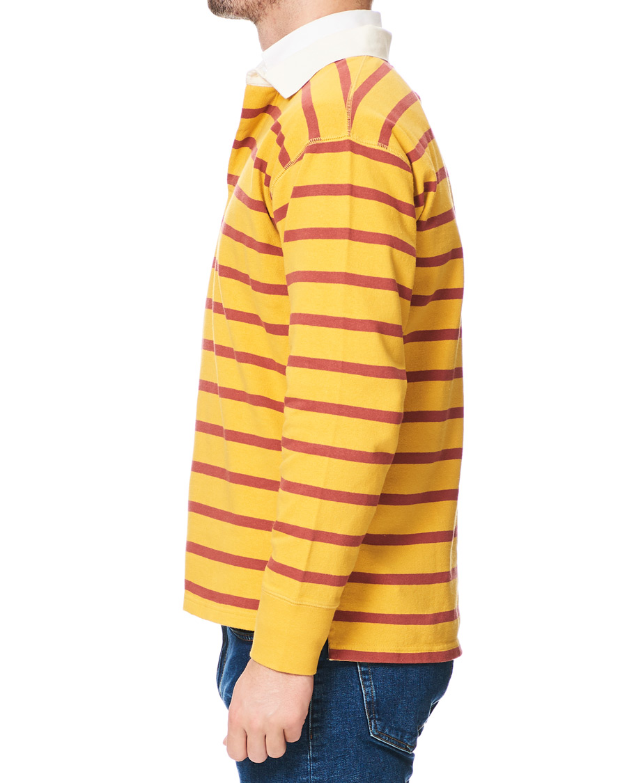 Homme | Pulls Et Tricots | Drake's | Long Sleeve Rugby Strype Yellow/Red