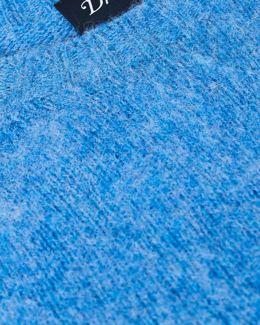 Homme | Pulls Et Tricots | Drake's | Brushed Shetland Wool Crew Neck Fresh Surf