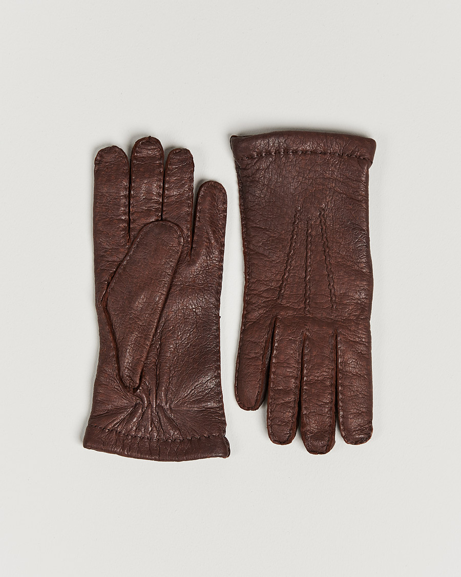 Homme | Hestra Peccary Handsewn Cashmere Glove Sienna | Hestra | Peccary Handsewn Cashmere Glove Sienna