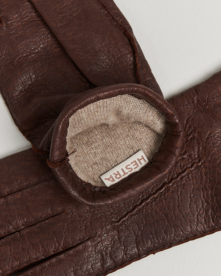 Heren | Handschoenen | Hestra | Peccary Handsewn Cashmere Lined Glove Siena